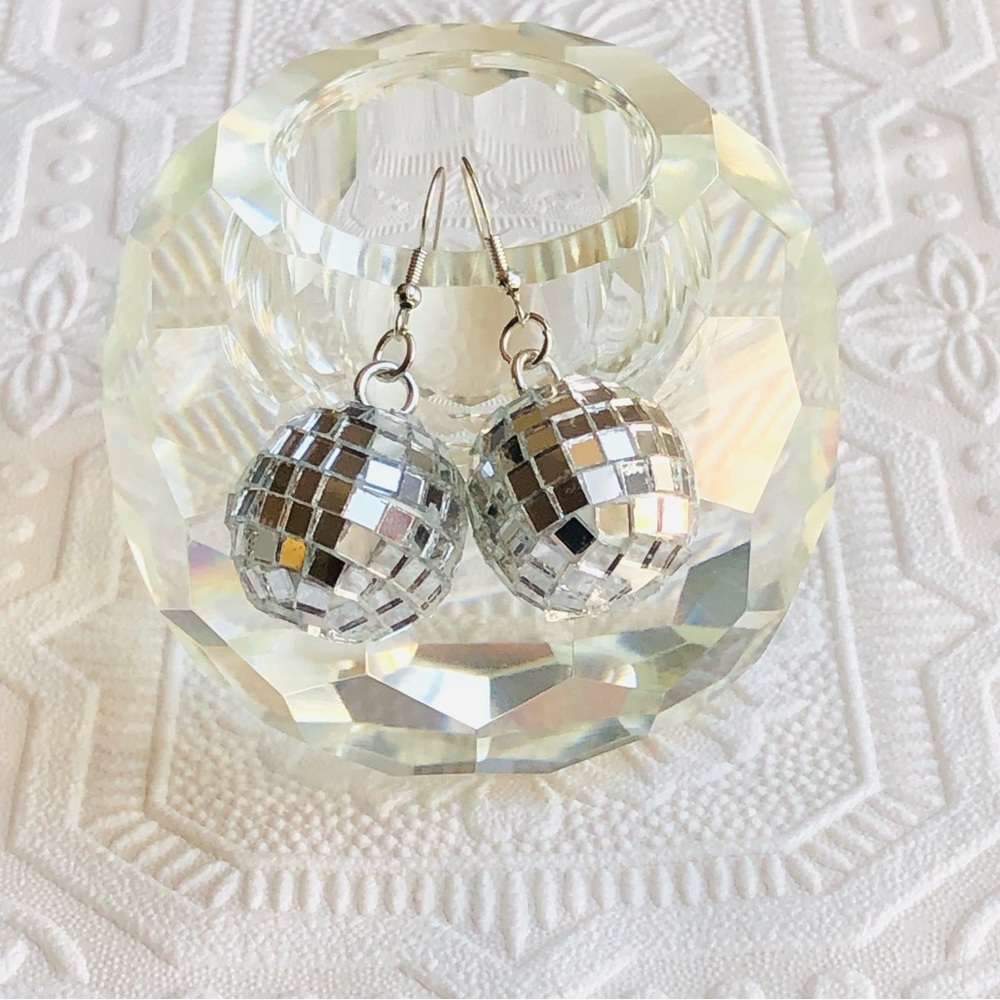 Handmade Funky Disco Ball Earrings